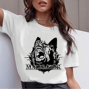 Bull Terrier Rottweiler Kawaii T Shirt Women Beagle Border Collie Malinois Funny T-shirt Cute Whippet Greyhound Tshirt Female