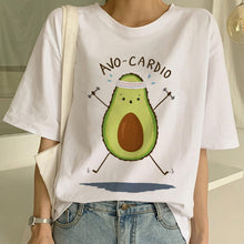 Load image into Gallery viewer, Cartoon Avocado Vegan Short Sleeve Cute T-shirt