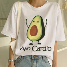 Load image into Gallery viewer, Cartoon Avocado Vegan Short Sleeve Cute T-shirt