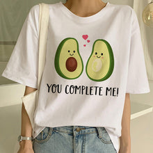 Load image into Gallery viewer, Cartoon Avocado Vegan Short Sleeve Cute T-shirt