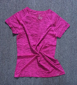 Women sports Shirt Quick Dry Sport Short Sleeve Breathable Exercises Female  Top Gym Running Fitness Women's Sporty T-shirts